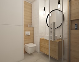 projekt mieszkania w skandynawskim stylu - Mała bez okna z punktowym oświetleniem łazienka, styl sk ... - zdjęcie od MyWay Design - Homebook