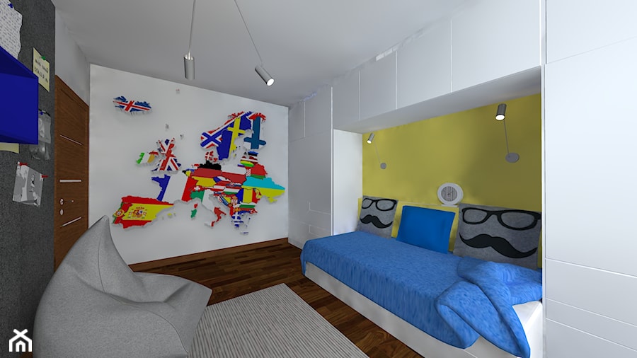 projekty pokoju z mapą na ścianie - Pokój dziecka, styl nowoczesny - zdjęcie od MyWay Design