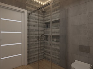 Projekt wnętrz domu - Średnia na poddaszu bez okna łazienka, styl nowoczesny - zdjęcie od MyWay Design
