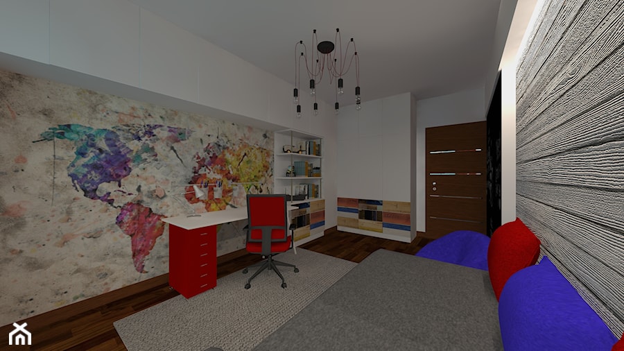 projekty pokoju z mapą na ścianie - Pokój dziecka - zdjęcie od MyWay Design