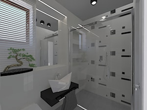 Penthouse w nowoczesnym stylu - Mała z lustrem z punktowym oświetleniem łazienka z oknem - zdjęcie od MyWay Design