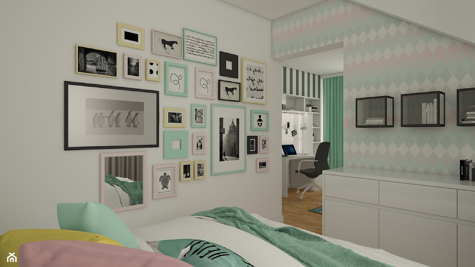 Projket pokoju w pastelowych barwach - zdjęcie od MyWay Design - Homebook