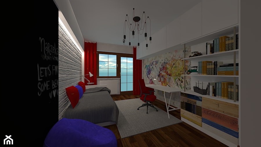 projekty pokoju z mapą na ścianie - Pokój dziecka - zdjęcie od MyWay Design