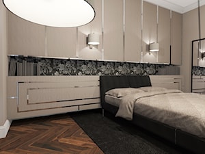 Projekt Mieszkania w Warszawie 140m2 - Średnia beżowa sypialnia, styl tradycyjny - zdjęcie od Hirszberg Pracownia Architektoniczna