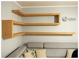 Cellaio - wytrzymałe półki na książki nad kanapę