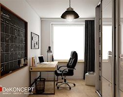beton & drewno - Małe białe biuro - zdjęcie od Dekoncept - Homebook