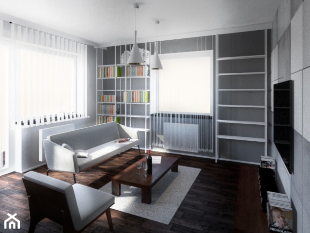 projekt apartamentu we Wrocławiu - Salon, styl minimalistyczny - zdjęcie od Dekoncept
