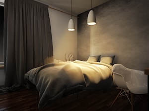projekt apartamentu we Wrocławiu - Sypialnia, styl minimalistyczny - zdjęcie od Dekoncept