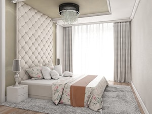 GLAMOUR - Średnia szara sypialnia, styl glamour - zdjęcie od Dekoncept