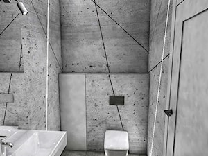 projekt loftu w Łodzi - Bez okna z punktowym oświetleniem łazienka, styl industrialny - zdjęcie od Dekoncept