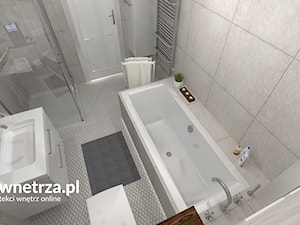 Łazienka w szarościach - Łazienka, styl nowoczesny - zdjęcie od e-wnetrza.pl