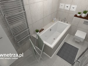 Łazienka w szarościach - Łazienka, styl nowoczesny - zdjęcie od e-wnetrza.pl