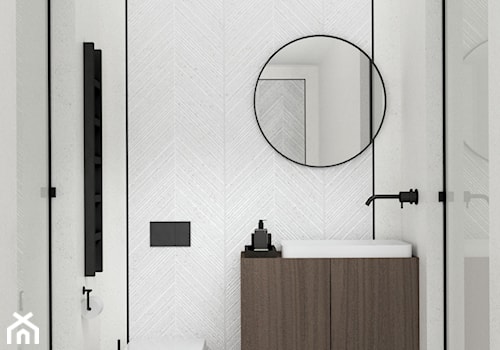 Czarno biała łazienka - MAR Studio - zdjęcie od MAR Studio Małgorzata Rembowska