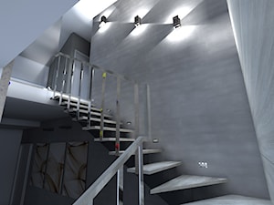 DOM JEDNOrodzinny - Schody, styl nowoczesny - zdjęcie od Interior Design A3D Architekci Krzysztof Gruszfeld