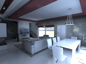 DOM JEDNOrodzinny - Jadalnia, styl nowoczesny - zdjęcie od Interior Design A3D Architekci Krzysztof Gruszfeld