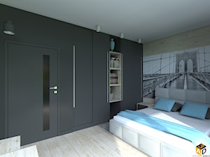 DOM parterowy 160m2 - Mała czarna sypialnia - zdjęcie od Interior Design A3D Architekci Krzysztof Gruszfeld