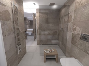 DOM newstyle - Średnia na poddaszu bez okna łazienka - zdjęcie od Interior Design A3D Architekci Krzysztof Gruszfeld