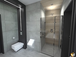 DOM parterowy 160m2 - Mała bez okna z punktowym oświetleniem łazienka - zdjęcie od Interior Design A3D Architekci Krzysztof Gruszfeld