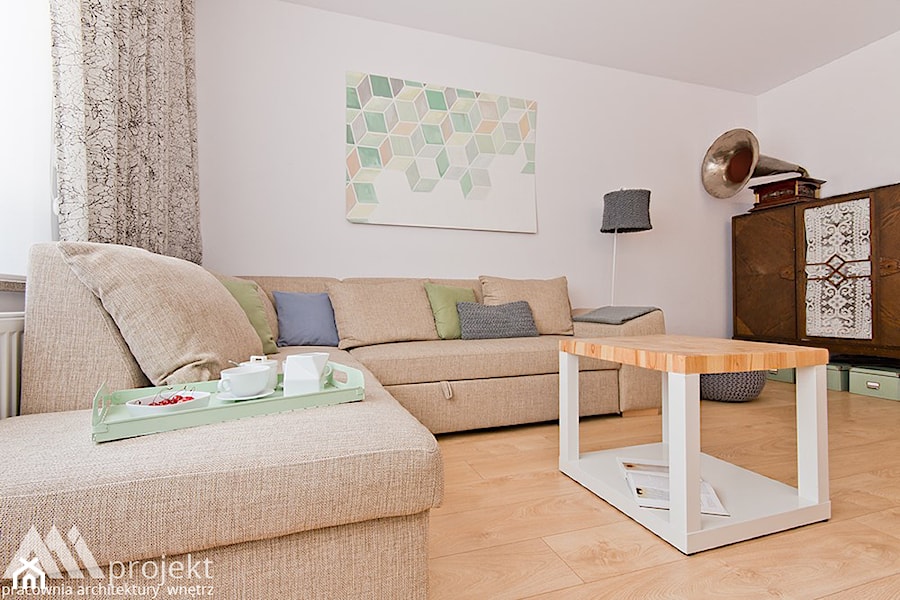 Mieszkanie młodej artystki - Salon, styl nowoczesny - zdjęcie od biuro@miprojekt.pl