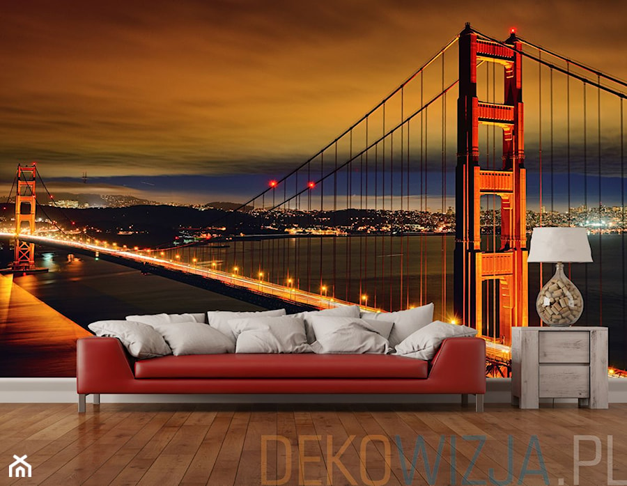 Fototapeta Nocna sceneria mostu Golden Gate - zdjęcie od dekowizja.pl