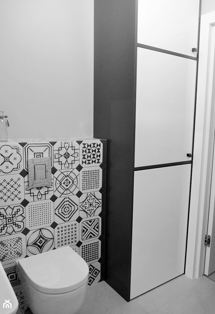 Łazienka czarno-biała - Łazienka, styl nowoczesny - zdjęcie od MOA design