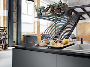 Czarny mat w kuchni - Kuchnia, styl industrialny - zdjęcie od COMITOR Sp. z o.o.
