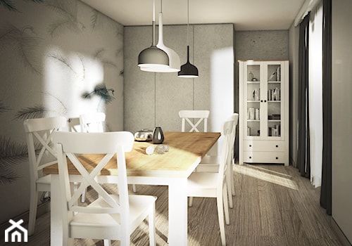 Meble skandynawskie - Średnia szara jadalnia jako osobne pomieszczenie - zdjęcie od Meble Bryś