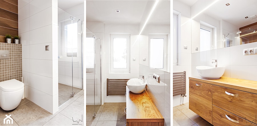 Realizacja łazienki. Wolsztyn - Łazienka, styl nowoczesny - zdjęcie od LaskowskaWnętrza