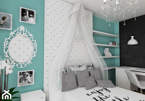 dzieciaki rządza :):):) - Średni czarny niebieski pokój dziecka dla nastolatka dla dziewczynki, styl nowoczesny - zdjęcie od m.m.grzyb