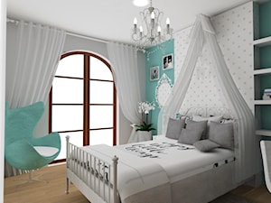 dzieciaki rządza :):):) - Średni biały turkusowy pokój dziecka dla nastolatka dla dziewczynki, styl nowoczesny - zdjęcie od m.m.grzyb