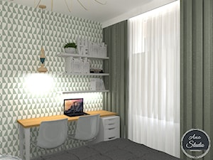 Mieszkanie 55 m2 - Sypialnia, styl skandynawski - zdjęcie od Ano Studio