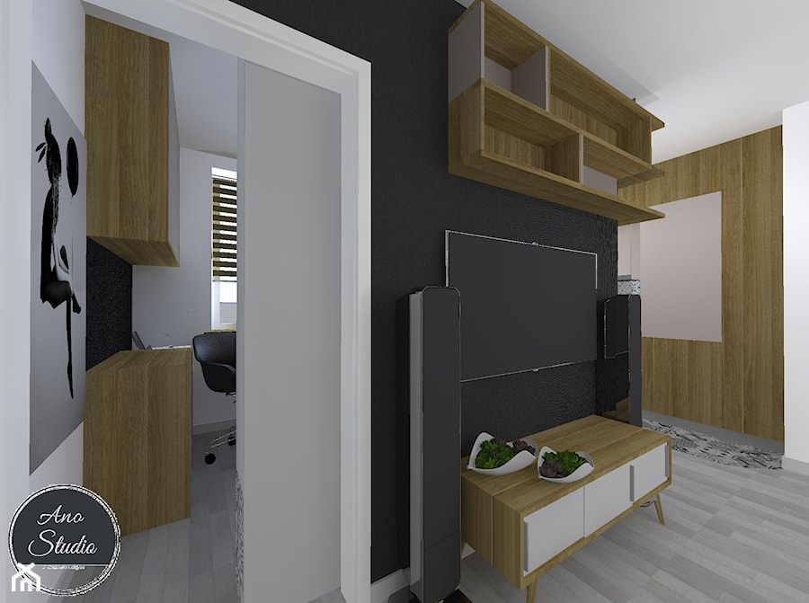 Mieszkanie w bloku - 52 mkw - Salon, styl nowoczesny - zdjęcie od Ano Studio