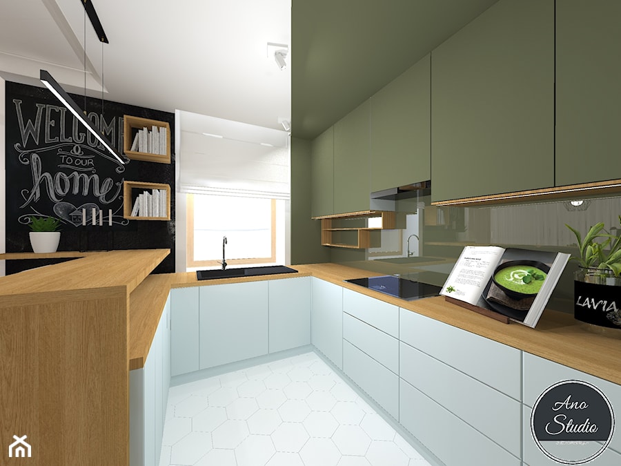 Mieszkanie 55 m2 - Kuchnia, styl nowoczesny - zdjęcie od Ano Studio