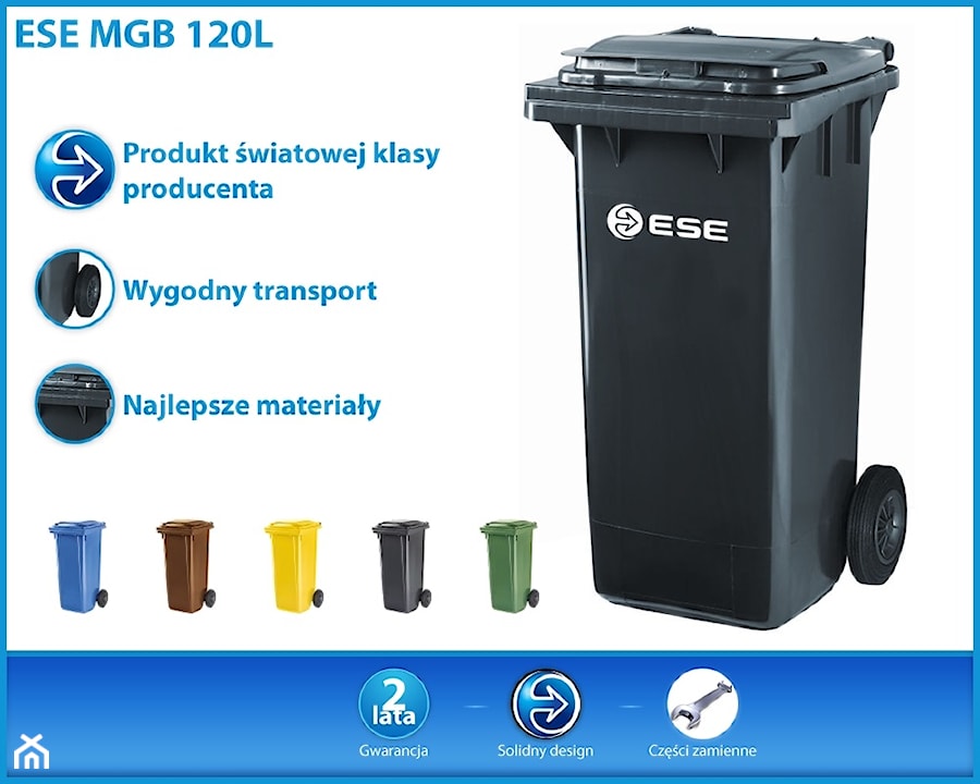 Pojemnik na odpady ESE 120L - zdjęcie od Domid.pl