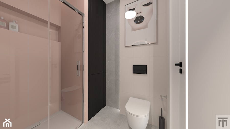 Różowa łazienka - zdjęcie od Maria Tymoszuk Architekt Wnętrz