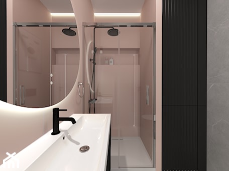 Aranżacje wnętrz - Łazienka: Różowa łazienka - Maria Tymoszuk Architekt Wnętrz. Przeglądaj, dodawaj i zapisuj najlepsze zdjęcia, pomysły i inspiracje designerskie. W bazie mamy już prawie milion fotografii!