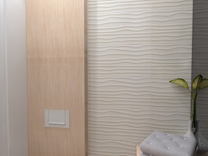 Łazienka minimalistyczna falująca w drewnie - zdjęcie od inter-design