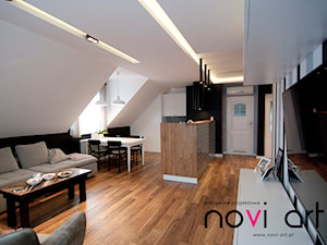 Konkurs "Wnętrze miasta vol. 9" - Apartament Sobieskiego II - Salon, styl skandynawski - zdjęcie od NOVI art Pracownia projektowa
