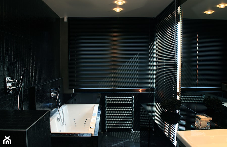 Czarna łazienka - zdjęcie od Agata Biały Architekt