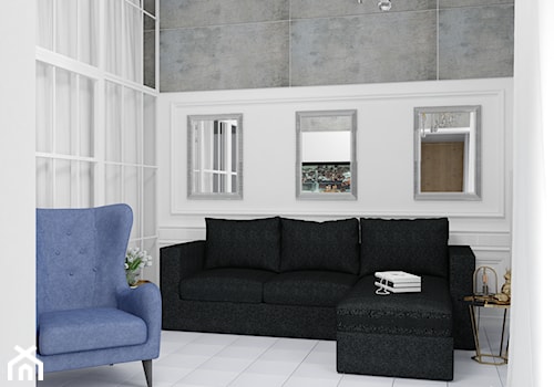 Mieszkanie do wynajęcia - Mały biały salon, styl nowoczesny - zdjęcie od Agata Biały Architekt