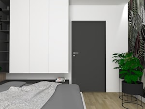 Projekt mieszkania_Gliwice - Mała biała sypialnia, styl nowoczesny - zdjęcie od KP Pure Form