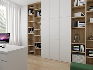 Projekt domu przytulna nowoczesnosć - Średnie białe biuro domowe, styl nowoczesny - zdjęcie od KP Pure Form