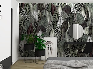Projekt mieszkania_Gliwice - Mała biała sypialnia, styl nowoczesny - zdjęcie od KP Pure Form
