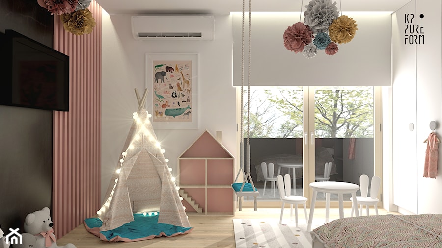 Projekt pokoju dziewczynki - dom w Sowicach - Pokój dziecka, styl nowoczesny - zdjęcie od KP Pure Form