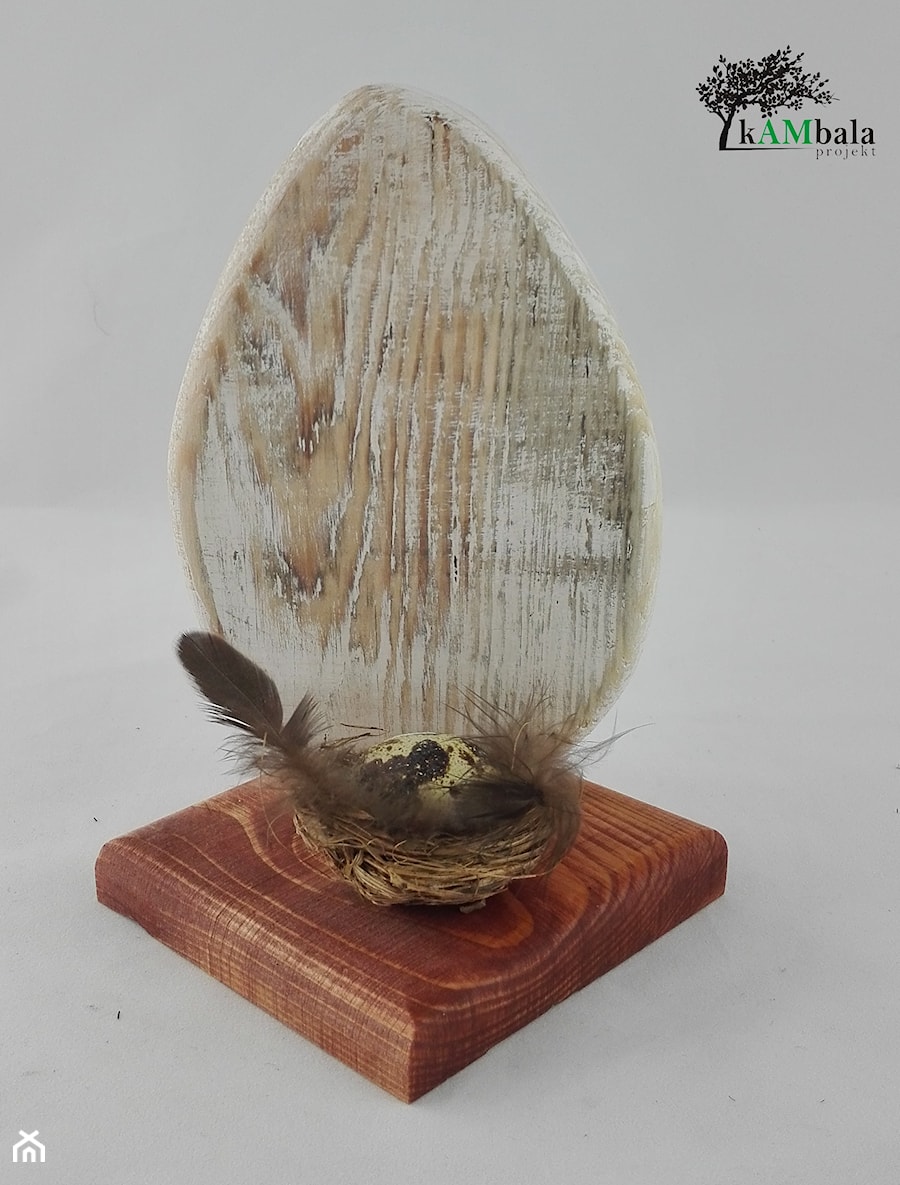 Ozdoba jajko z drewna - zdjęcie od Kambala Projekt