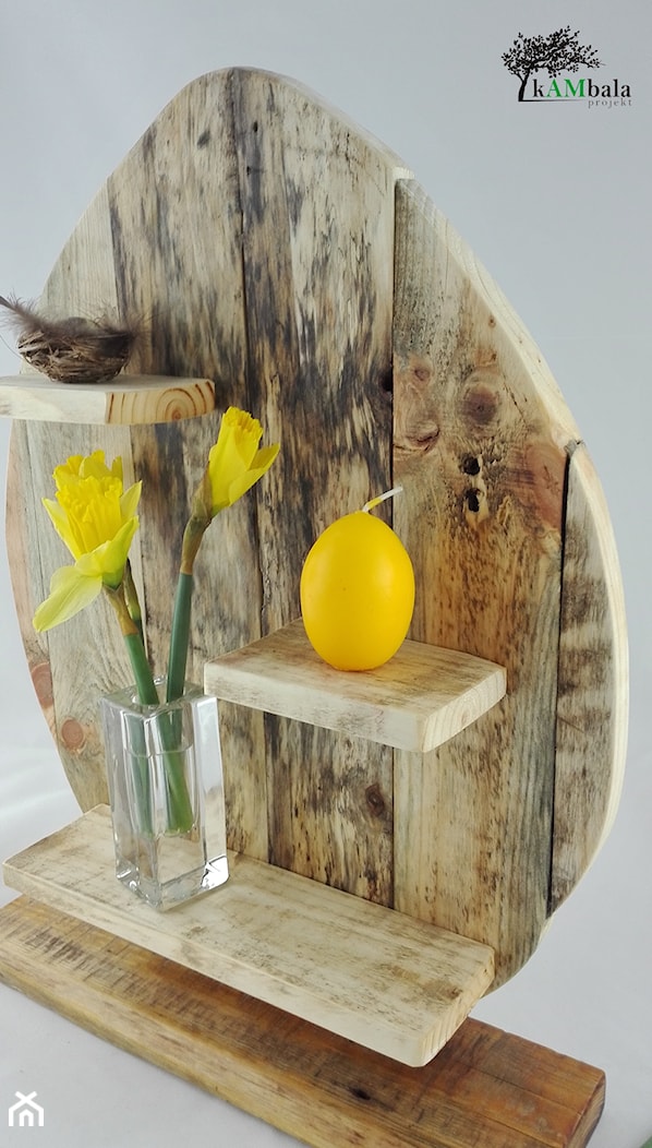 Stojak jajko ze starego drewna - zdjęcie od Kambala Projekt - Homebook