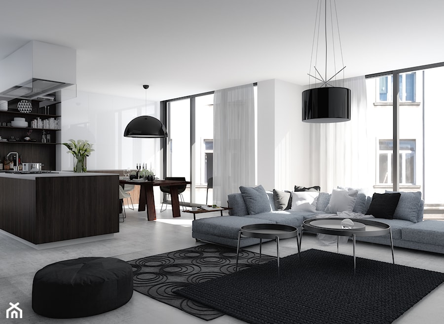 Mały apartament - Salon, styl nowoczesny - zdjęcie od Archiinside