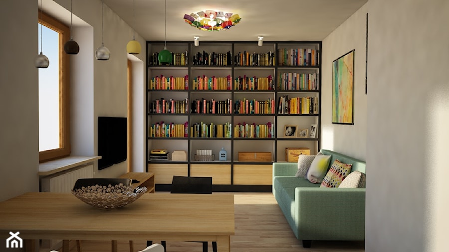 Mieszkanie 60 m2 (fragmenty) - Salon, styl nowoczesny - zdjęcie od in studio pracownia