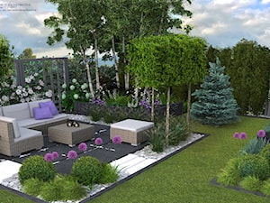 lawendowy ogród nowoczesny