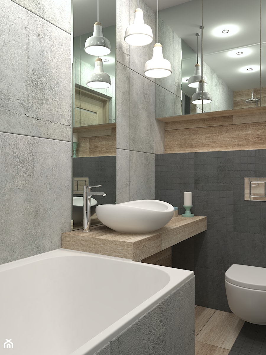 Sposób na małą łazienkę - Mała łazienka, styl skandynawski - zdjęcie od LUDWEE Pracownia Architektury Wnętrz Ewa Jasionowska